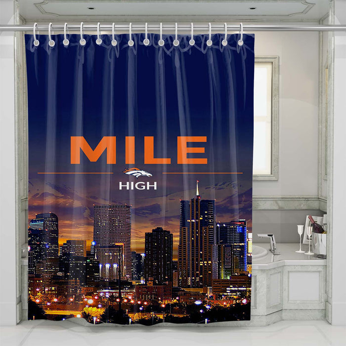 denver broncos mile high shower curtains