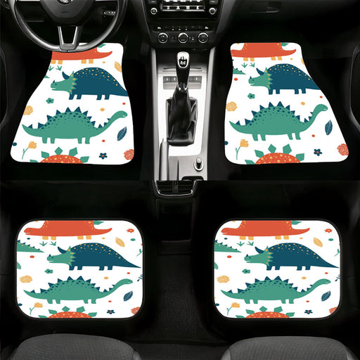 character of dinosaurs forest Car floor mats Universal fit