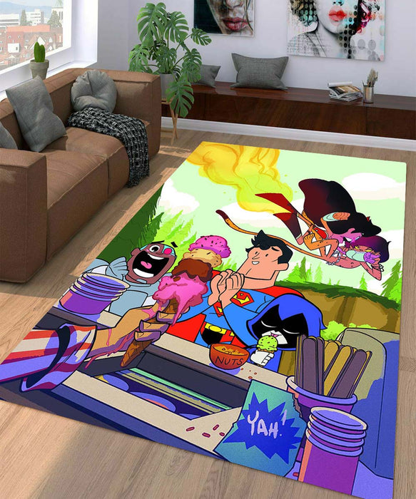 cartoon network superhero Living room carpet rugs