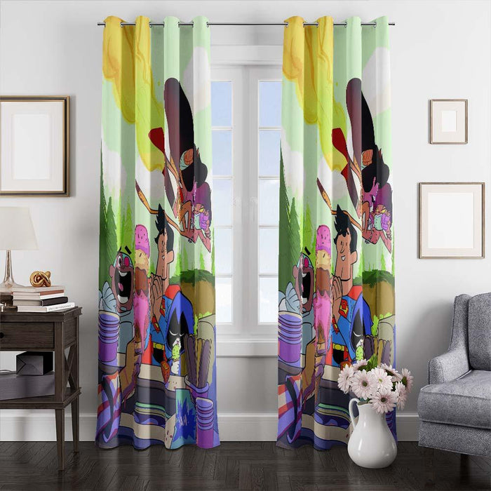 cartoon network superhero window curtains