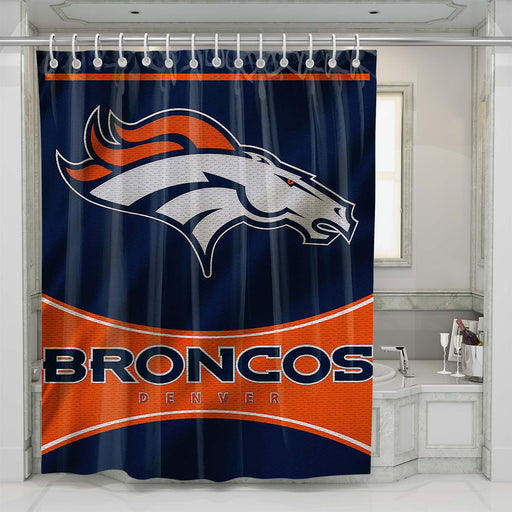 denver broncos nfl logo 1 shower curtains