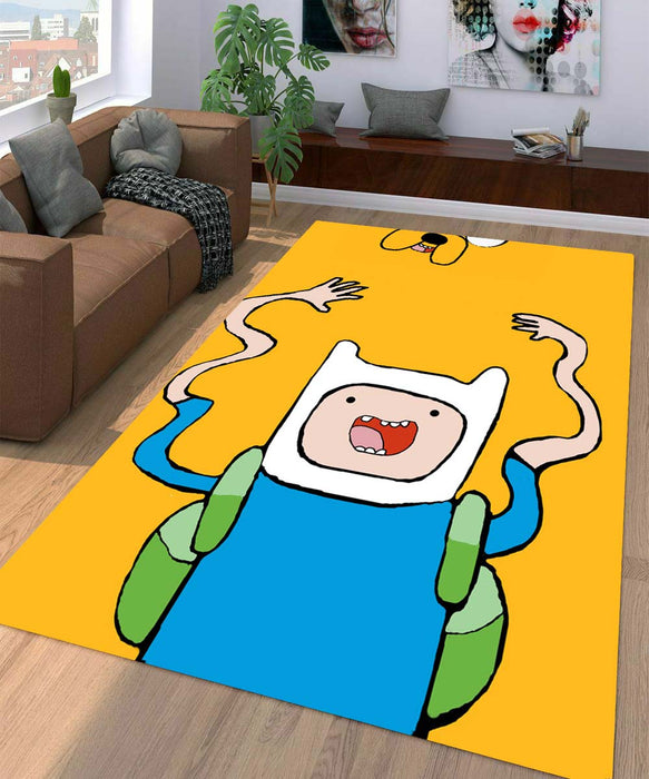 cartoon of finn adventure time Living room carpet rugs