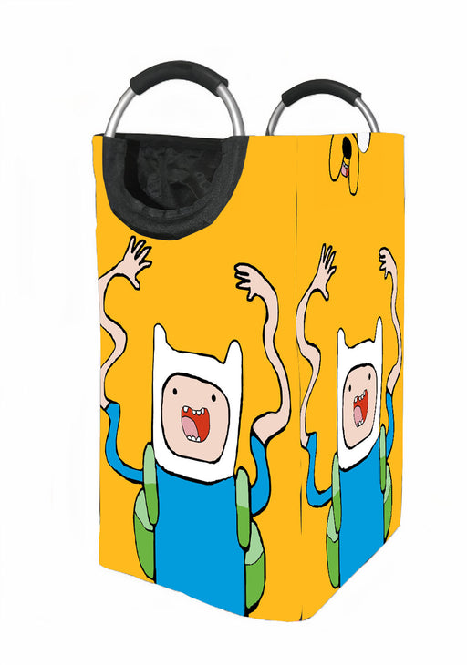 cartoon of finn adventure time Laundry Hamper | Laundry Basket