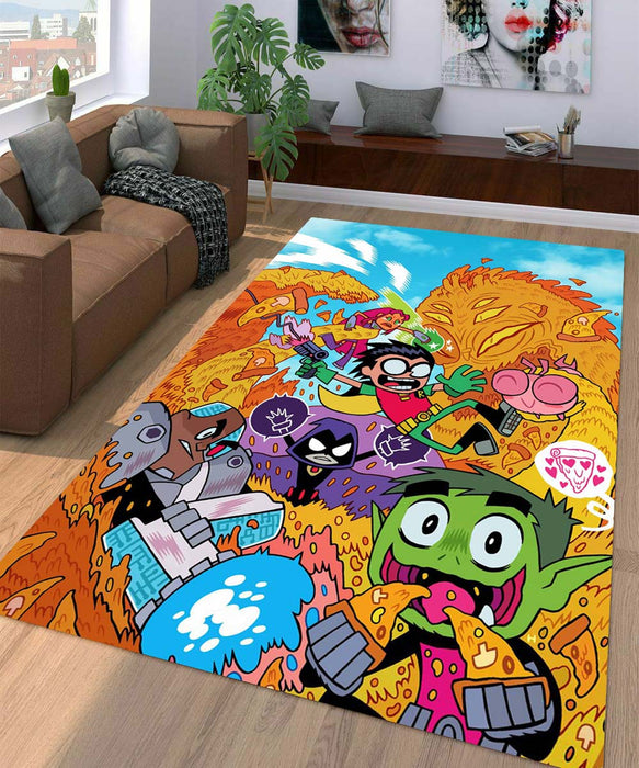 cartoon teen titans Living room carpet rugs