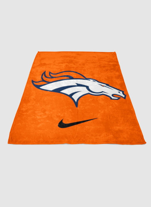 denver broncos nike logo soft fleece blanket