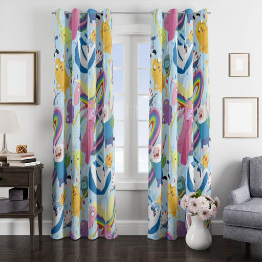 character pattern of adventure time window Curtain