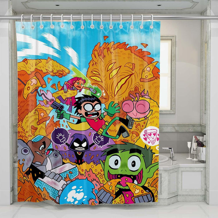 cartoon teen titans shower curtains