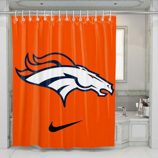 denver broncos nike logo shower curtains