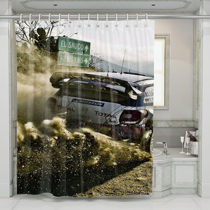 car racing for x games shower curtains