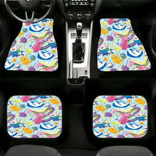 character pattern of adventure time Car floor mats Universal fit