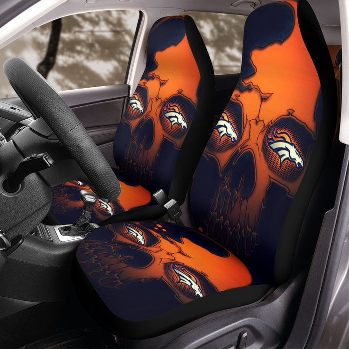 Denver Broncos Skull Car Seat Covers