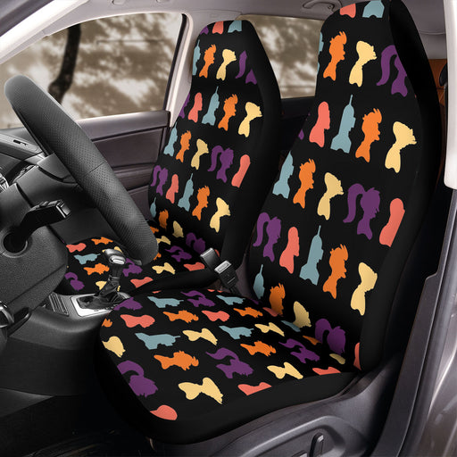 characters silhouette of futurama Car Seat Covers