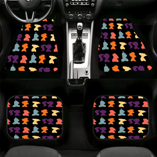 characters silhouette of futurama Car floor mats Universal fit