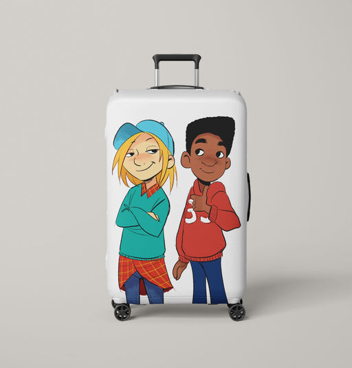 cartoon gerald and helga hey arnold nickelodeon Luggage Covers | Suitcase