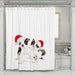 cat and dog christmas shower curtains