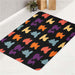 characters silhouette of futurama bath rugs