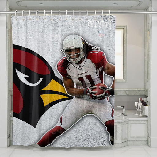 cardinalsplayer nfl break the wall shower curtains