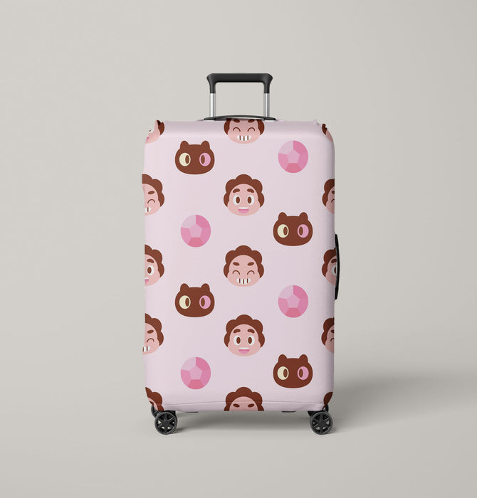 cartoon network pattern steven Luggage Covers | Suitcase