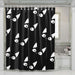 cat black and white shower curtains