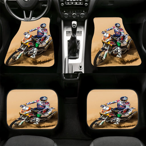 careful for athelte motocross in desert Car floor mats Universal fit