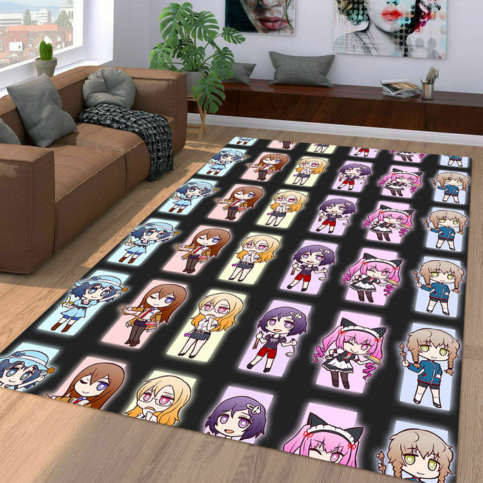 chibi avatar character steins gate Living room carpet rugs