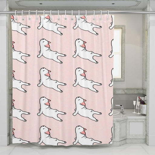 cat cute pose shower curtains