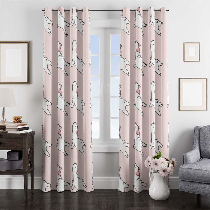 cat cute pose window curtains