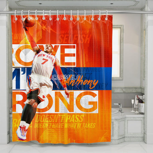 carmelo anthony player knicks shower curtains