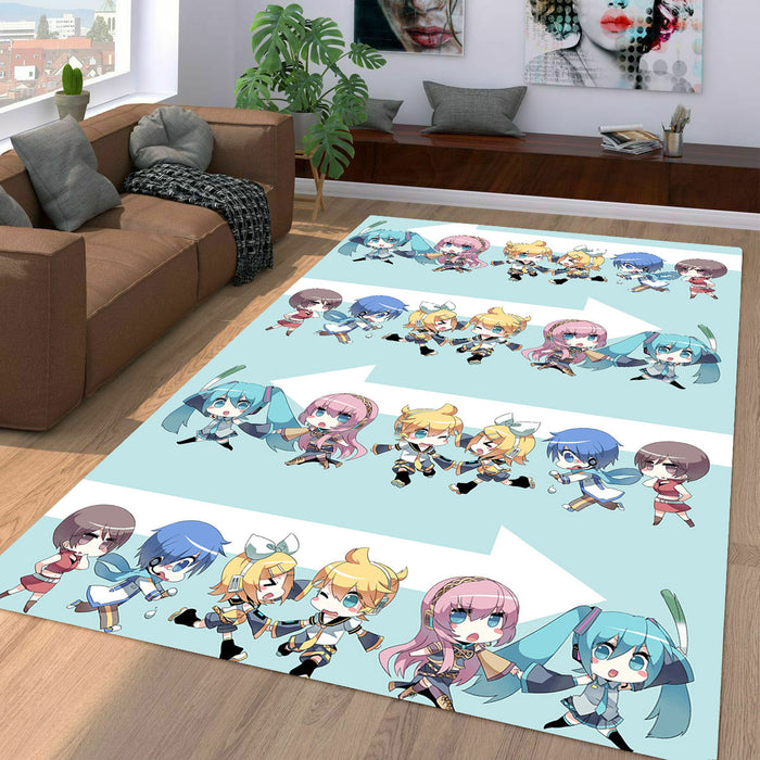 chibi cute character vocaloid Living room carpet rugs