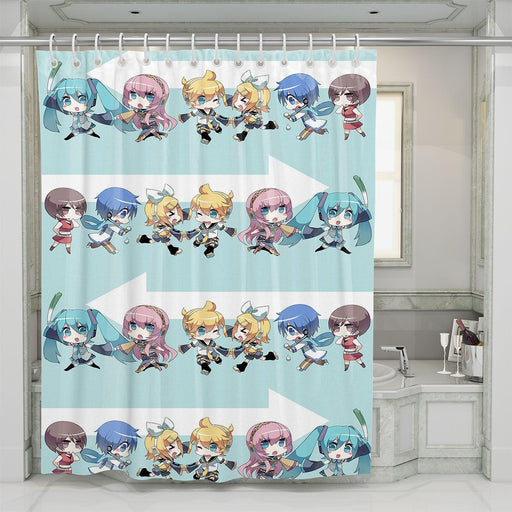 chibi cute character vocaloid shower curtains