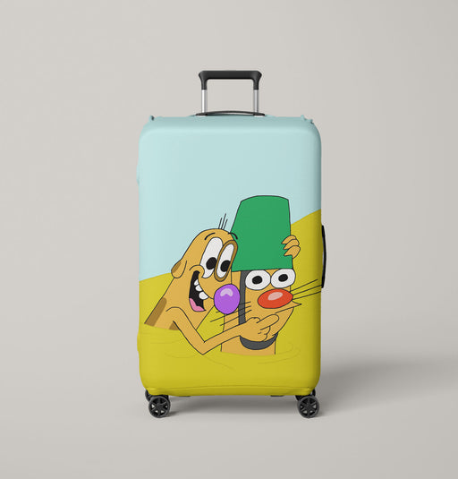 cat and dog from catdog series Luggage Covers | Suitcase