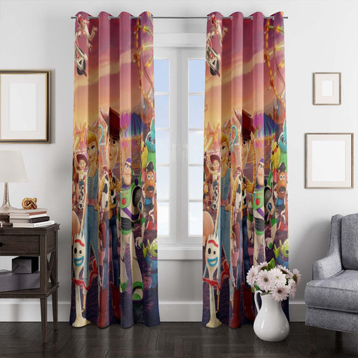 carnaval toy story character fourth window Curtain