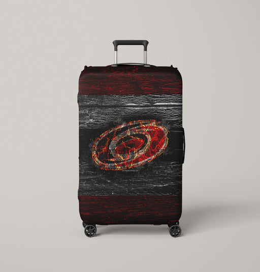 carolina hurricanes logo fired Luggage Covers | Suitcase