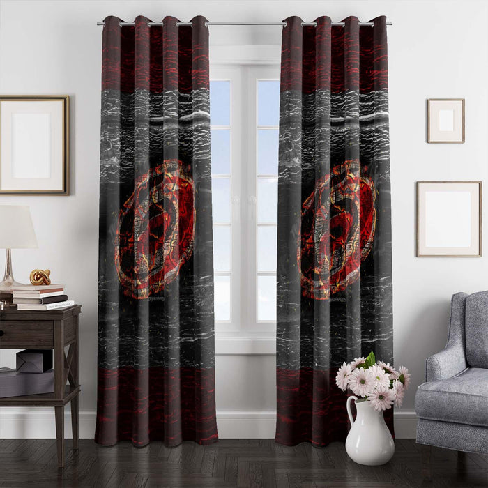 carolina hurricanes logo fired window Curtain