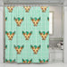 chibi grass pokemon character shower curtains