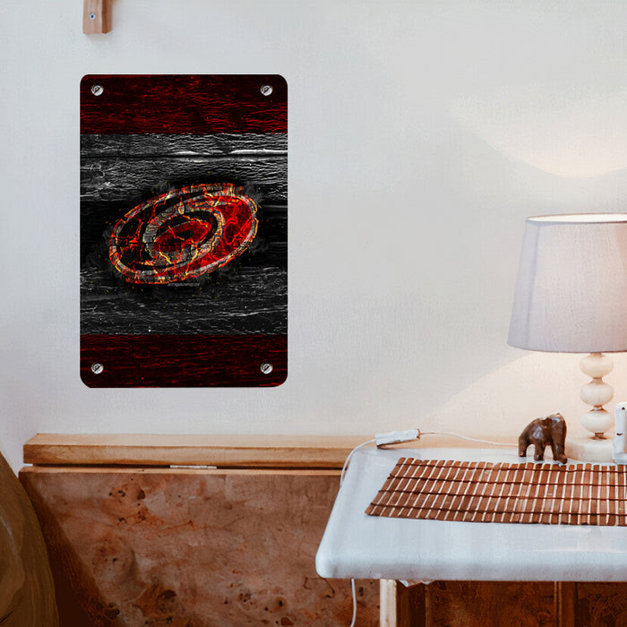 carolina hurricanes logo fired Poster Metal print wall art