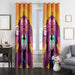 catwoman cartoon window curtains