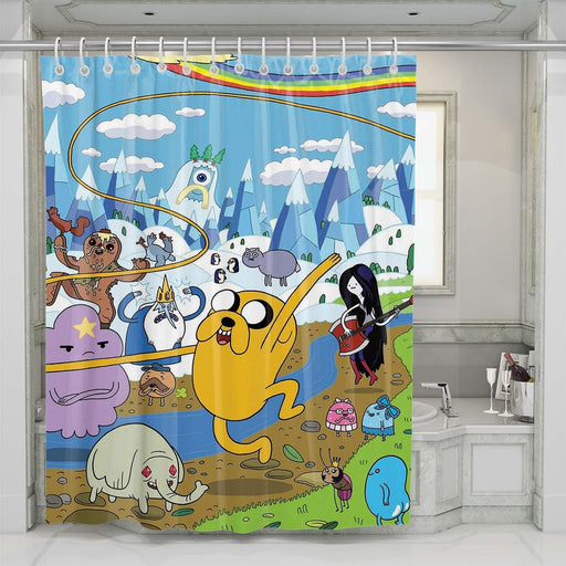 chaos adventure time jack shower curtains