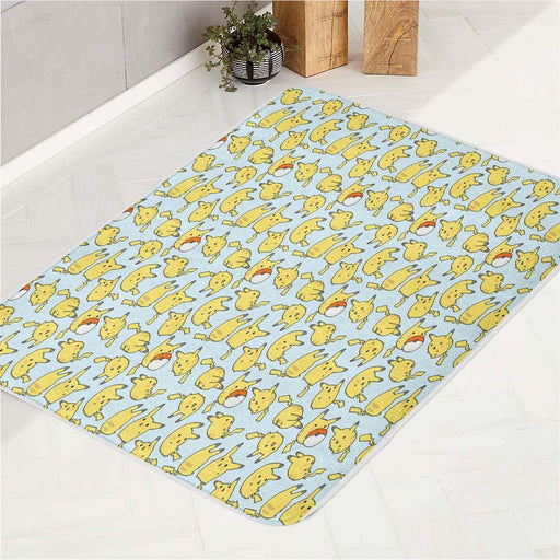 chibi of pikachu from pokemon bath rugs