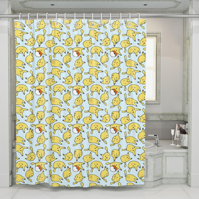 chibi of pikachu from pokemon shower curtains