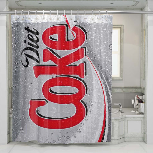 diet coke silver shower curtains