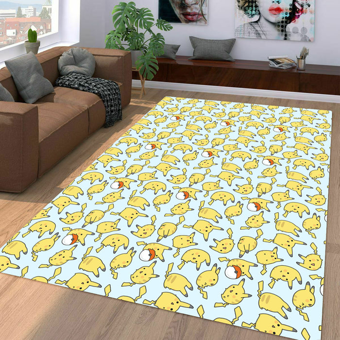 chibi of pikachu from pokemon Living room carpet rugs