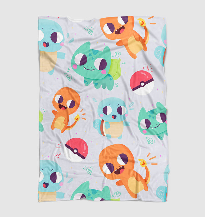 chibi species of pokemon Ultra soft fleece blanket