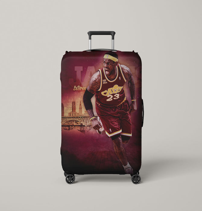 cavs lebron james nba player Luggage Covers | Suitcase