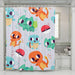 chibi species of pokemon shower curtains