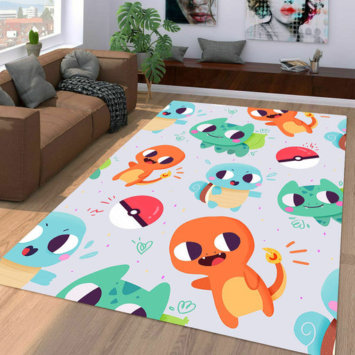 chibi species of pokemon Living room carpet rugs