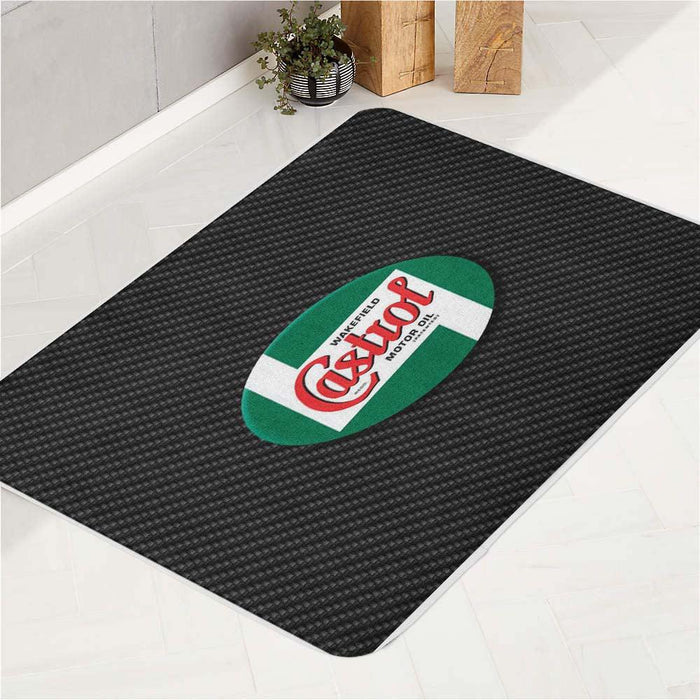 castrol racing logo bath rugs