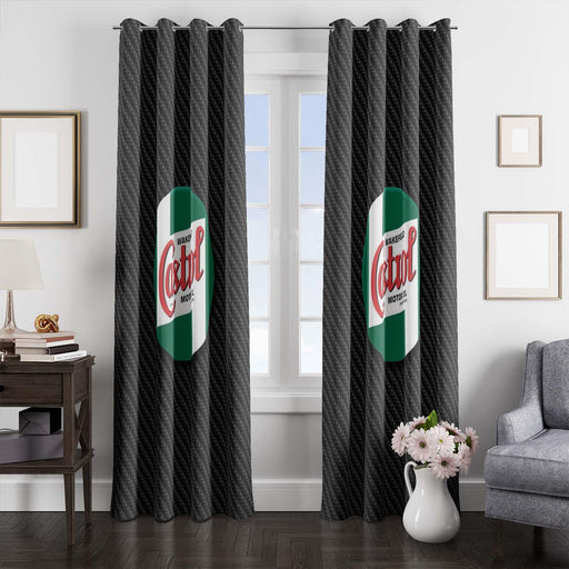 castrol racing logo window Curtain