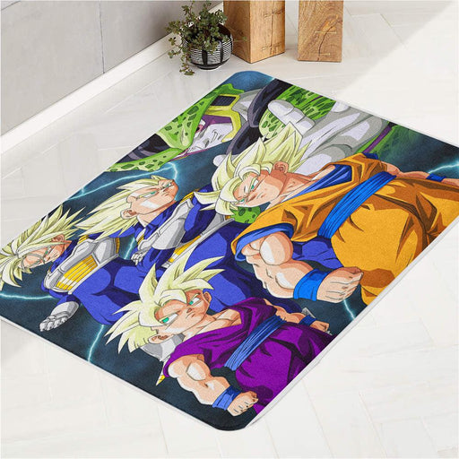 cell vegeta son goku character bath rugs