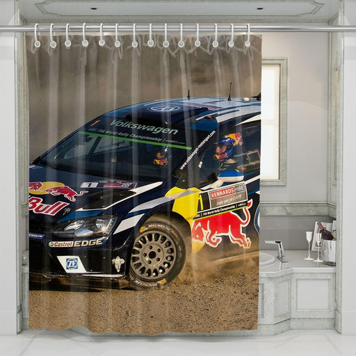 castrol redbull off road car racing shower curtains